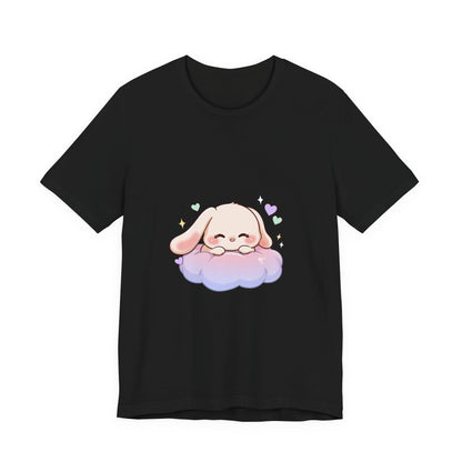 Kawaii Sleeping Bunny Tee, Cute Cloud Nap Unisex Shirt