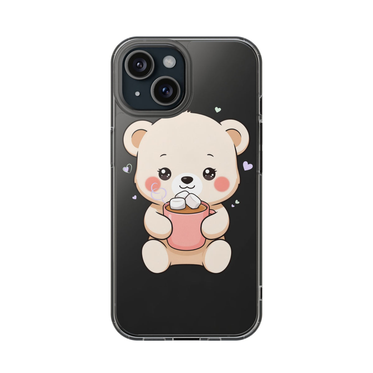 Kawaii Polar Bear Phone Case with Hot Cocoa