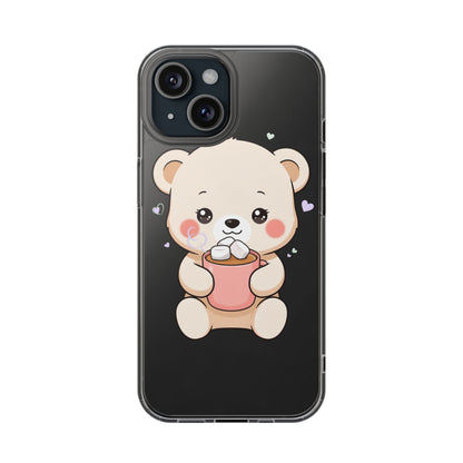 Kawaii Polar Bear Phone Case with Hot Cocoa