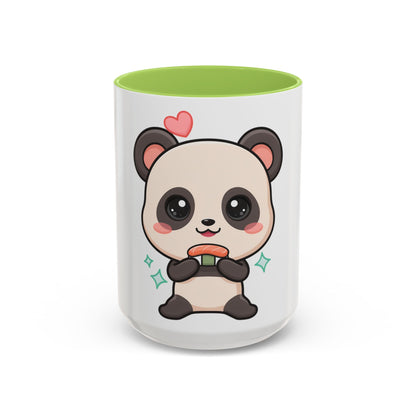 Kawaii Panda Coffee Mug, Cute Sushi Lover Accent Mug