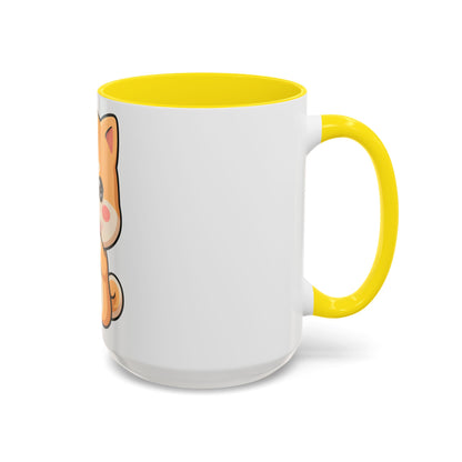 Shiba Inu Donut Mug, Kawaii Accent Coffee Mug