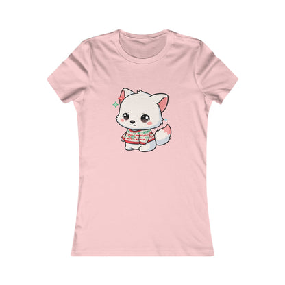 Kawaii Arctic Fox Christmas Tee for Cute Holiday Fans