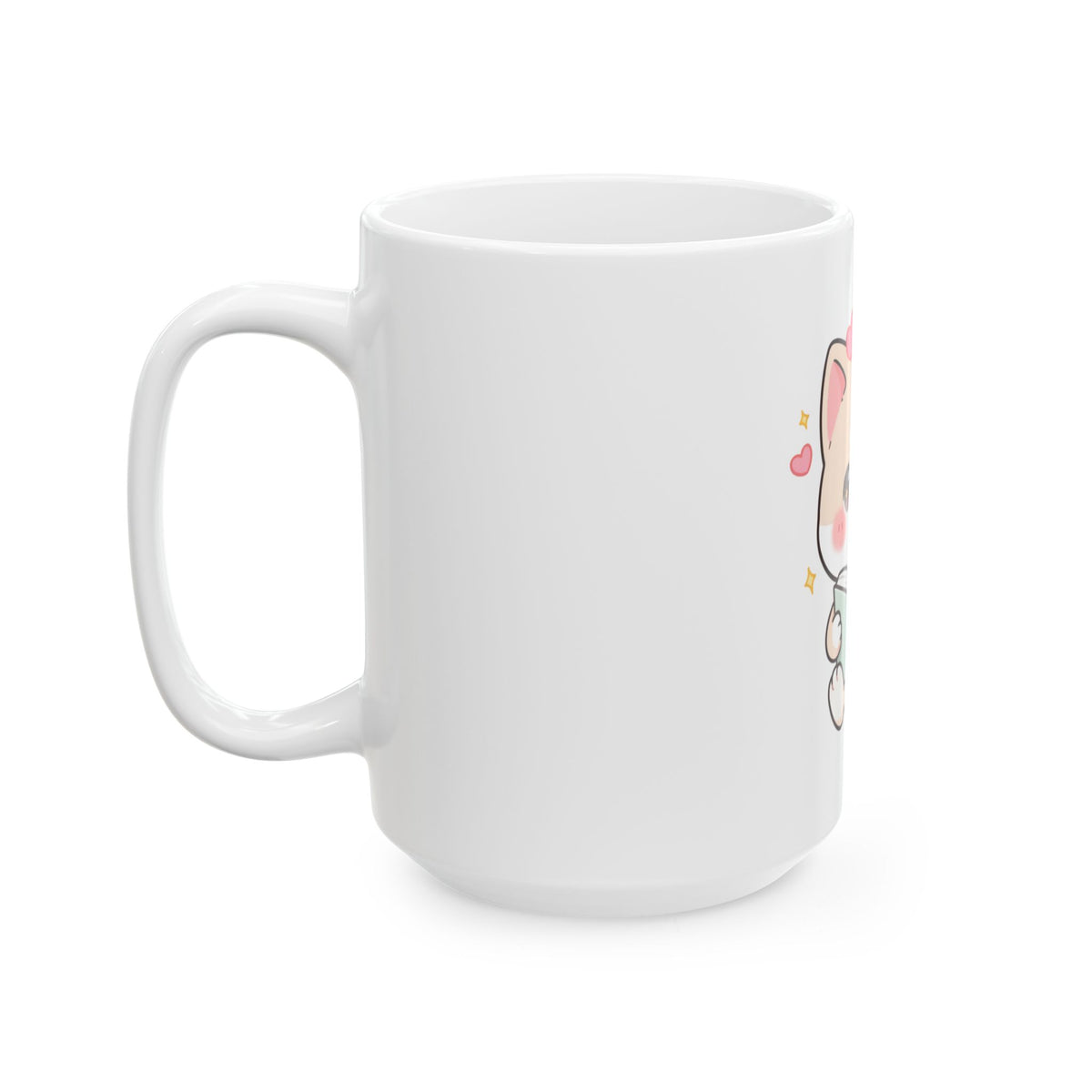 Kawaii Reading Cat Mug for Book Lovers