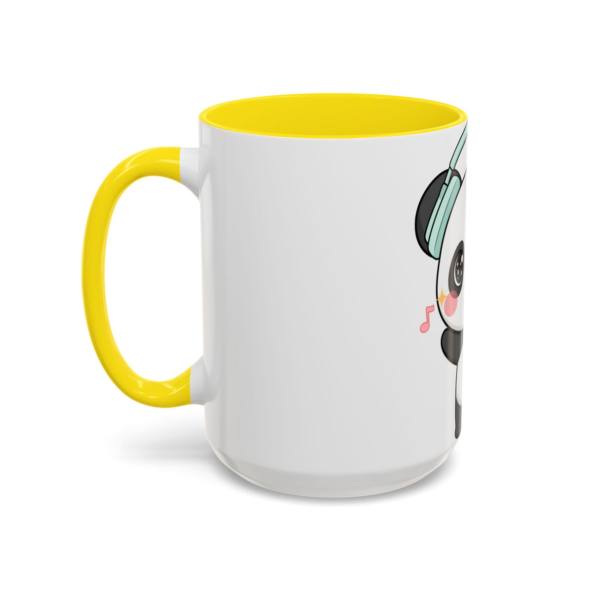 Kawaii Panda Music Mug, Colorful Accent Coffee Mug