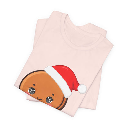 Gingerbread Man Christmas T-Shirt, Cute Kawaii Holiday Tee