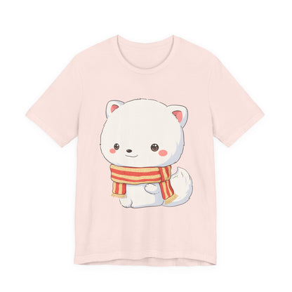 Kawaii Arctic Fox Christmas Tee for Cute Holiday Fans