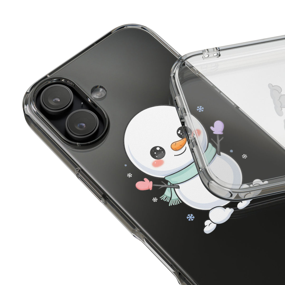 Kawaii Snowman Clear Impact-Resistant Case