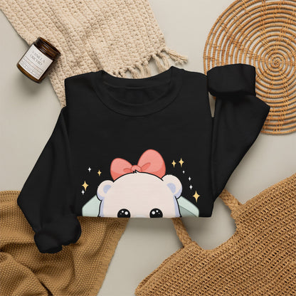 Kawaii Polar Bear Sweatshirt, Cute Gift Box Cub