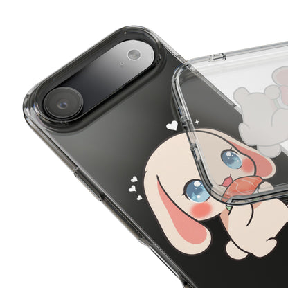 Kawaii Bunny Sushi Phone Case, Clear Impact-Resistant
