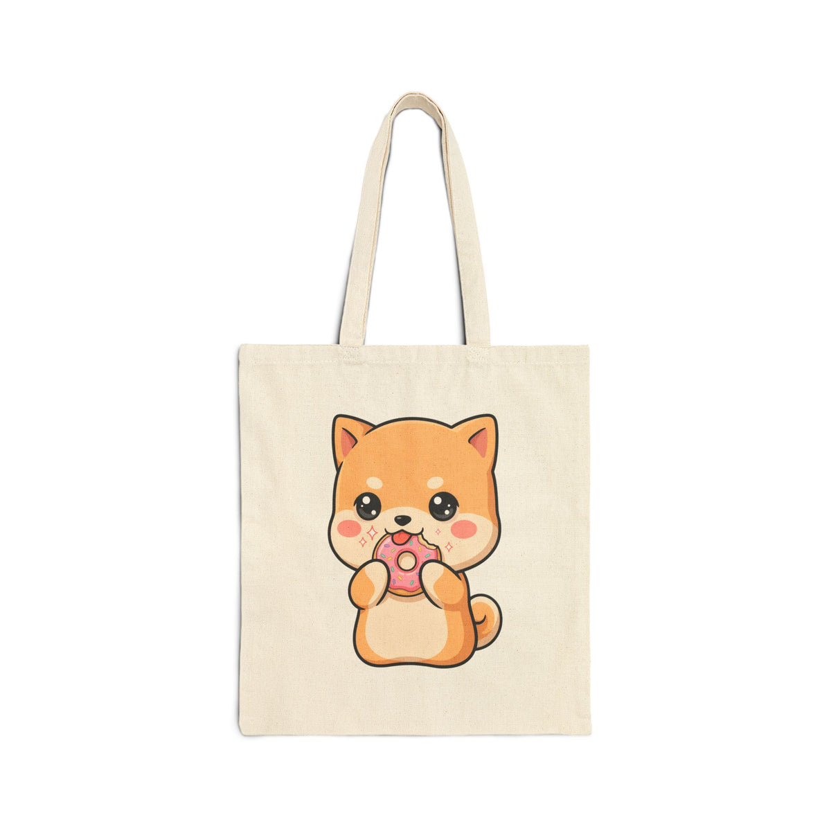 Kawaii Shiba Inu Tote Bag – Donut Lover Gift