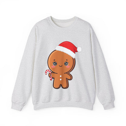 Christmas Gingerbread Sweatshirt, Cute Kawaii Holiday Crewneck