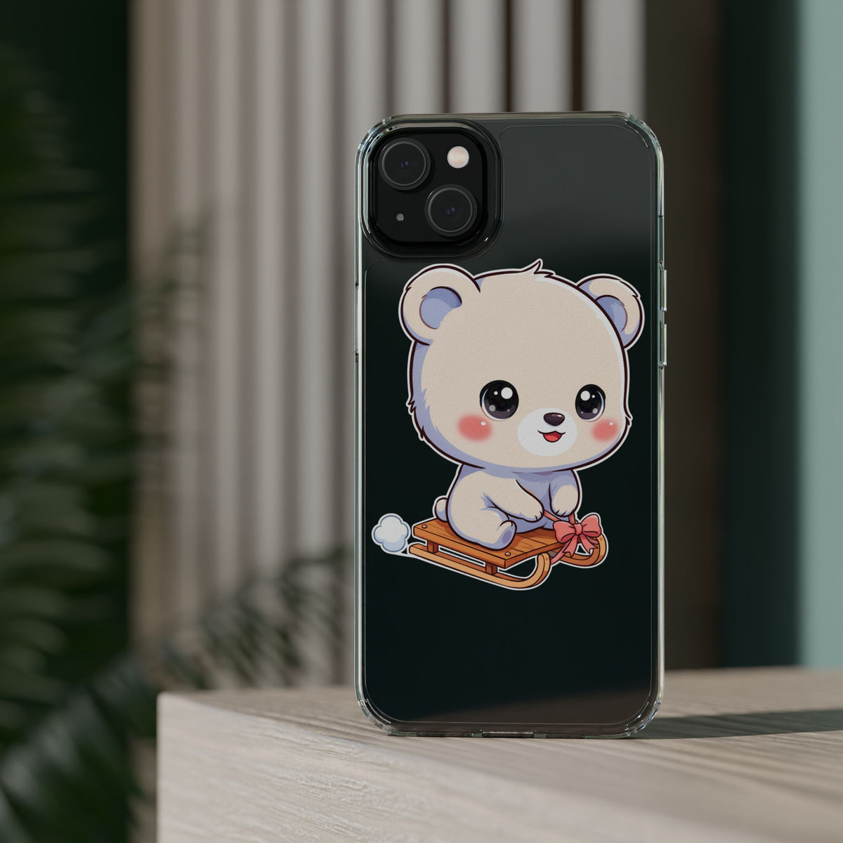 Kawaii Polar Bear Phone Case, Cute Winter Gift