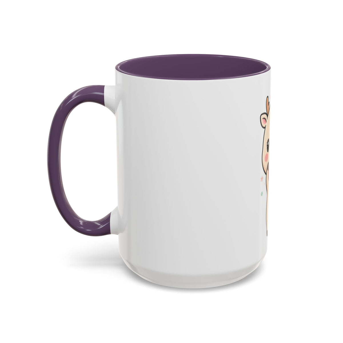Kawaii Reindeer Christmas Accent Coffee Mug