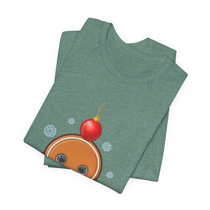 Kawaii Gingerbread Christmas Tee, Cute Holiday Unisex Shirt