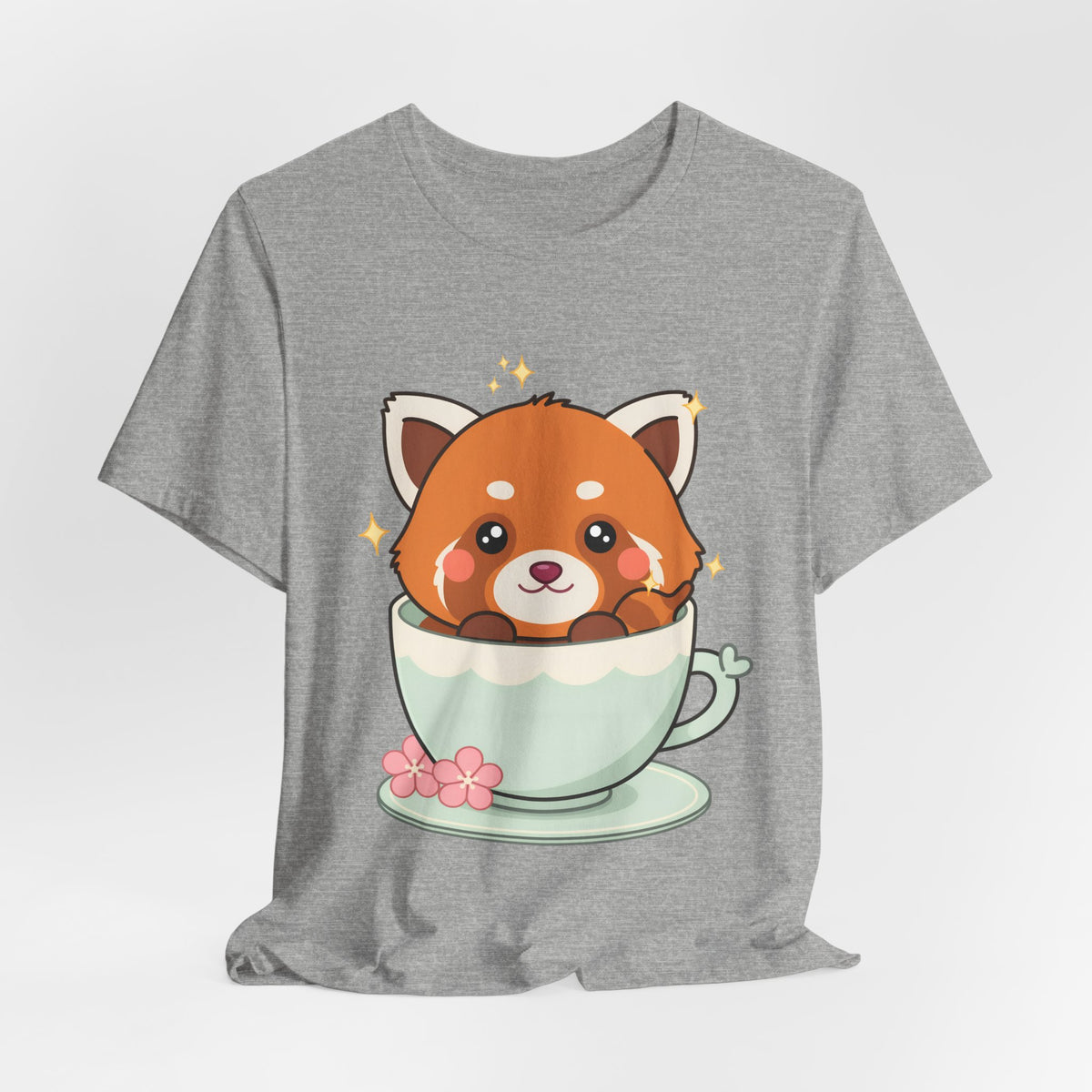 Kawaii Red Panda T-Shirt, Cute Tea Lover Gift