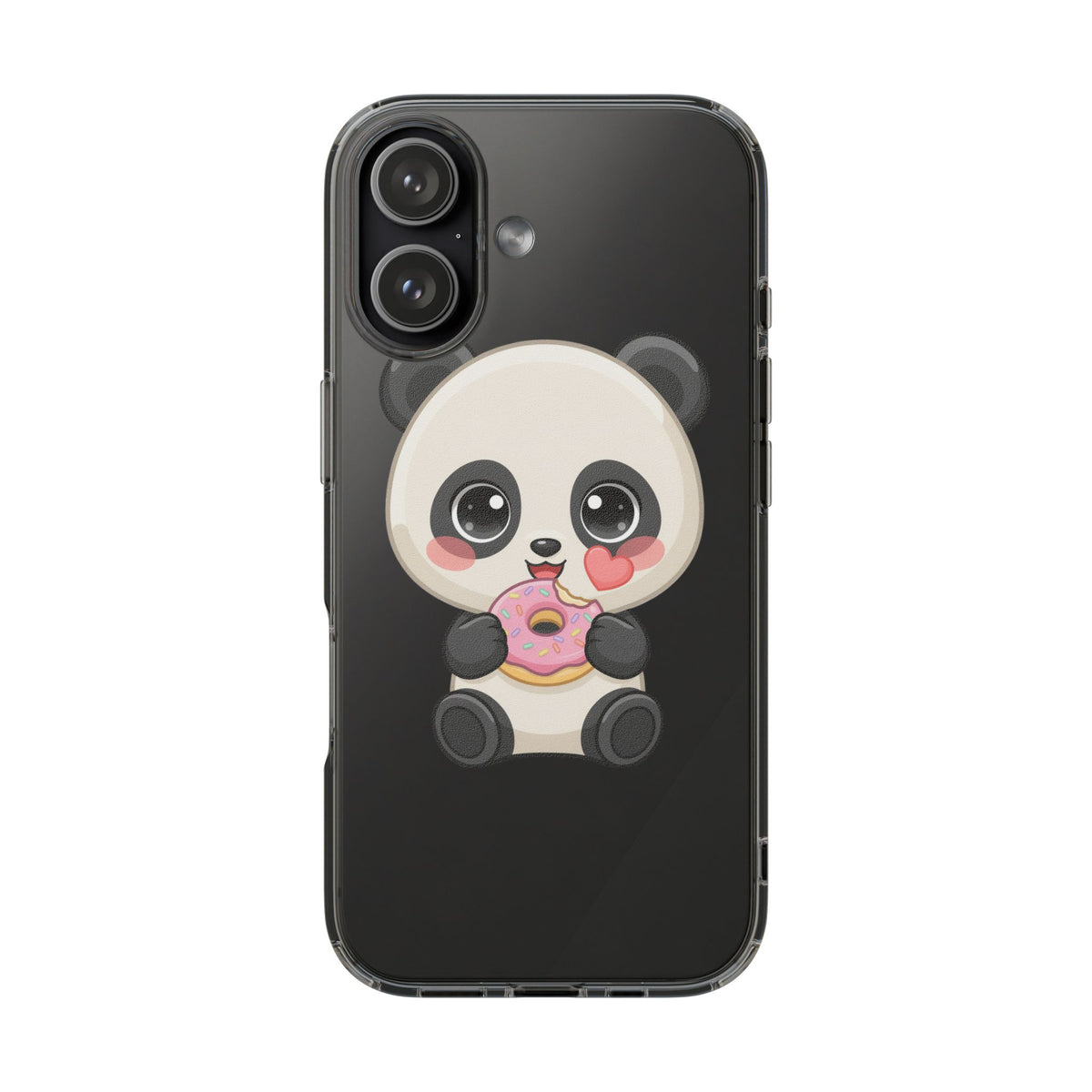 Kawaii Panda Phone Case with Donut