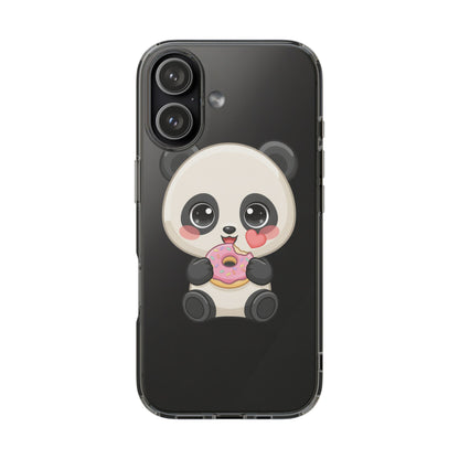 Kawaii Panda Phone Case with Donut