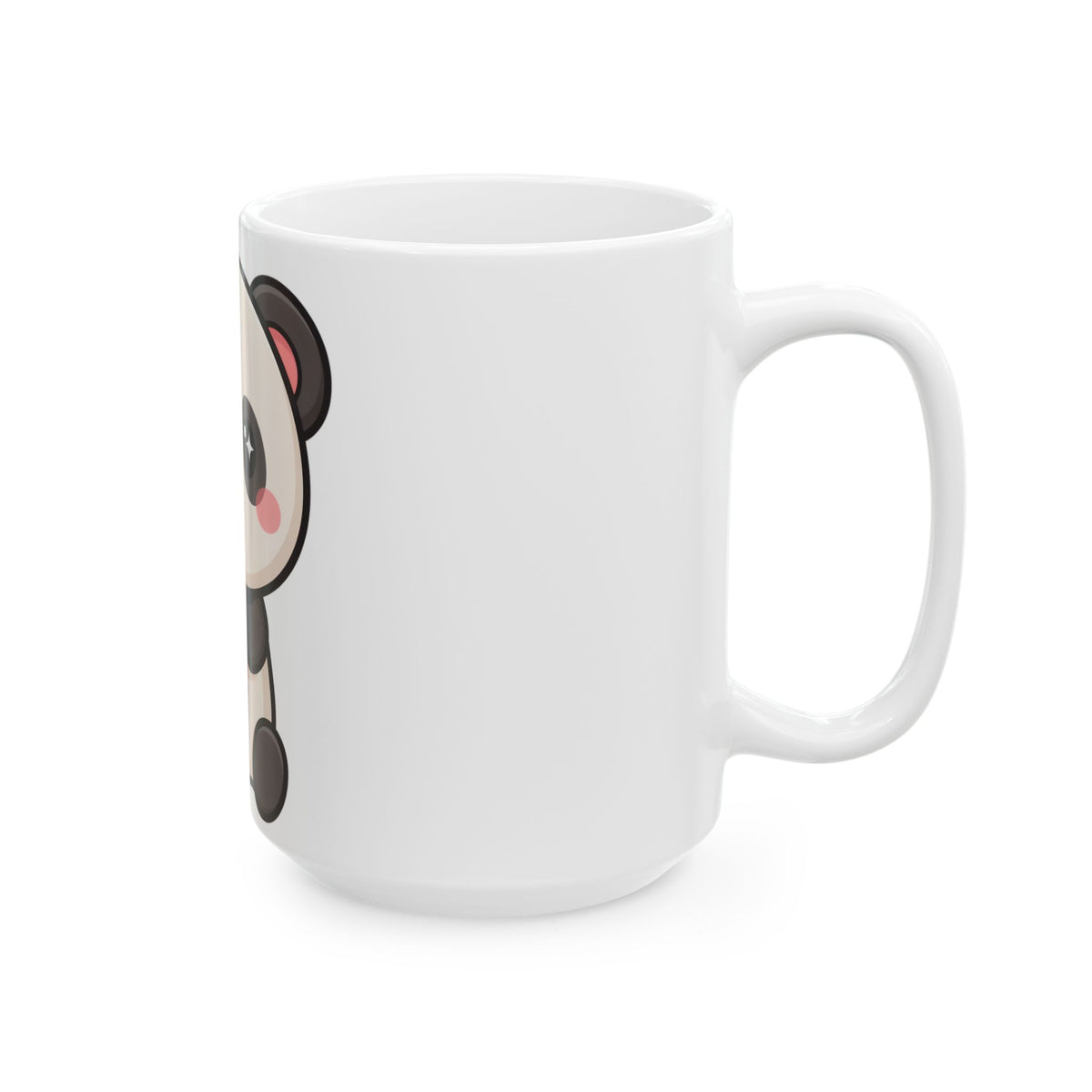 Kawaii Panda Mug with Strawberry | Cute Ceramic Mug