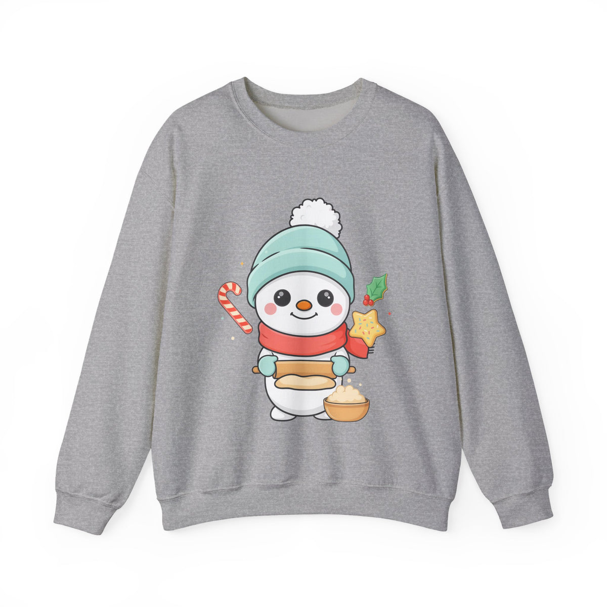 Christmas Snowman Baking Sweatshirt – Kawaii Holiday Crewneck