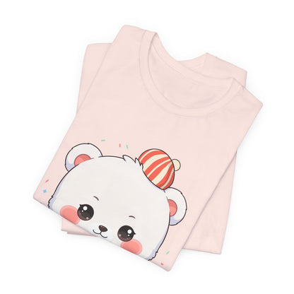 Christmas Cookie Baking Polar Bear Tee, Kawaii Holiday Shirt