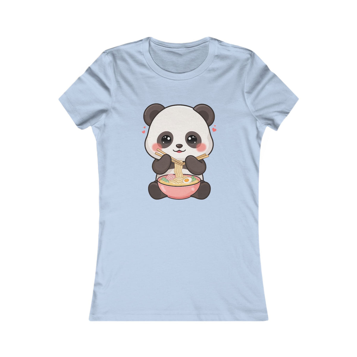 Kawaii Panda Ramen Women's Tee, Cute Noodle Lover Shirt