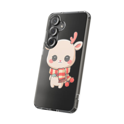 Christmas Reindeer Phone Case, Cute Kawaii Holiday Gift