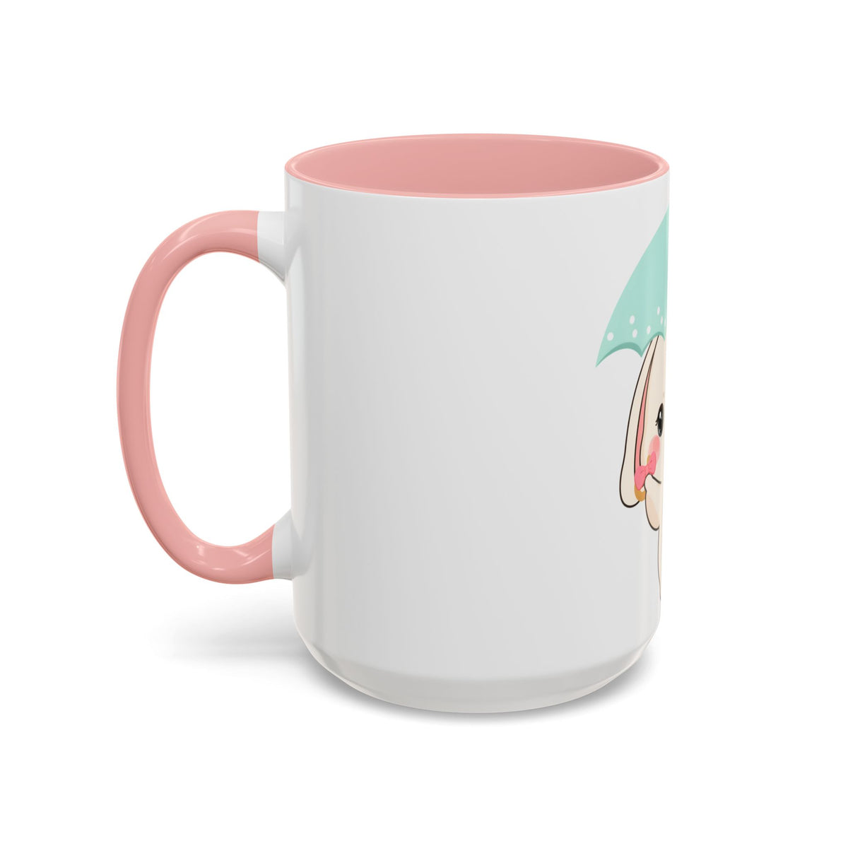 Kawaii Bunny Accent Coffee Mug for a Cheerful Desk