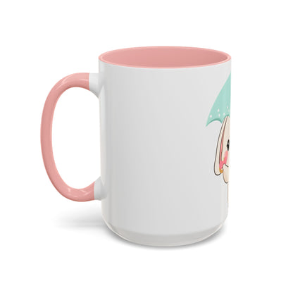 Kawaii Bunny Accent Coffee Mug for a Cheerful Desk