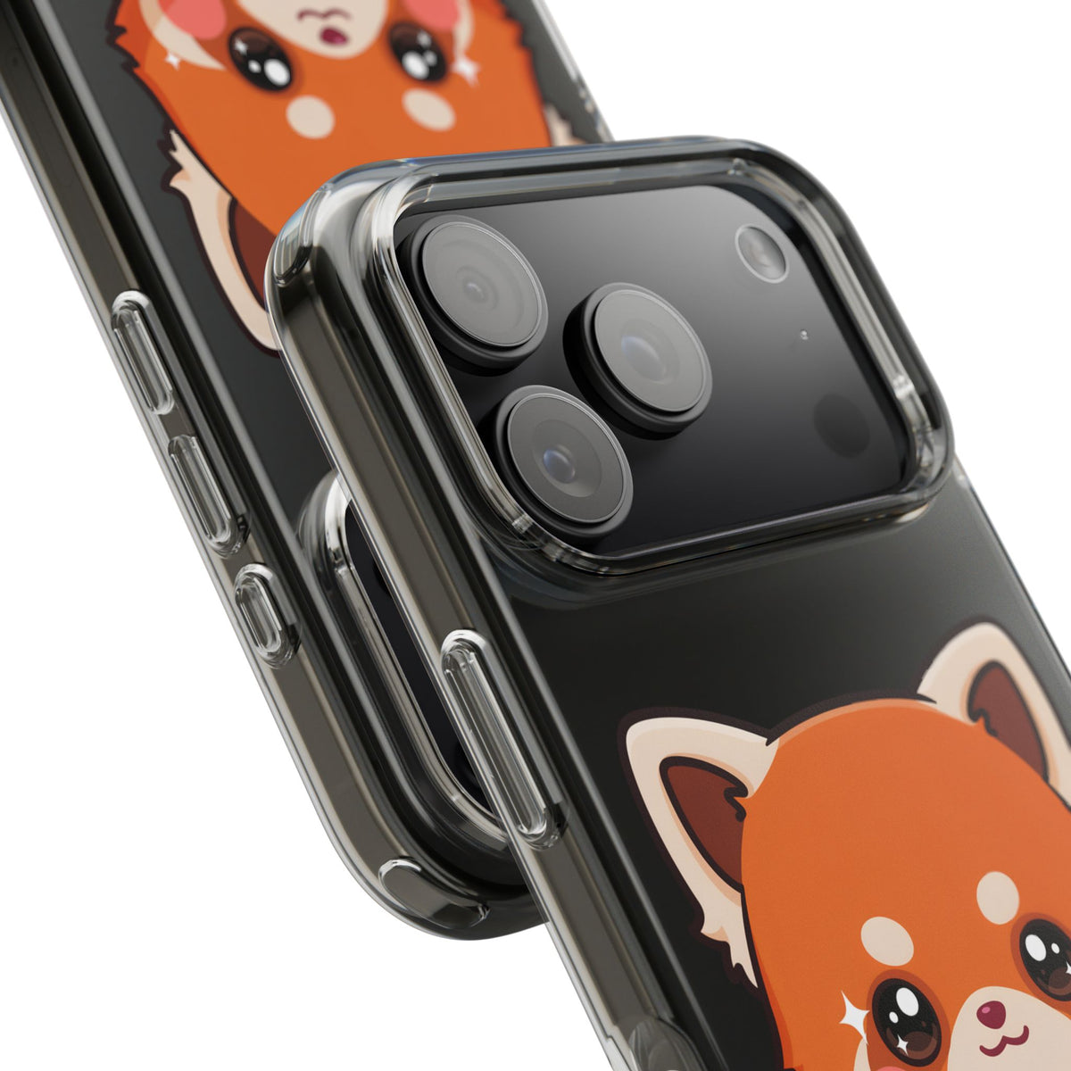 Red Panda Sushi Phone Case, Cute Kawaii Clear Case
