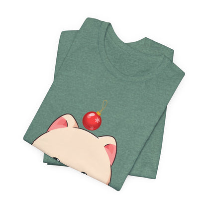 Kawaii Arctic Fox Christmas T-Shirt for Holiday Fans