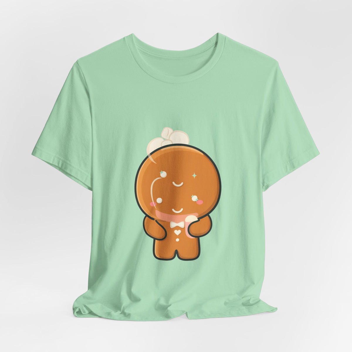 Kawaii Gingerbread Man T-Shirt for Cozy Cocoa Fans