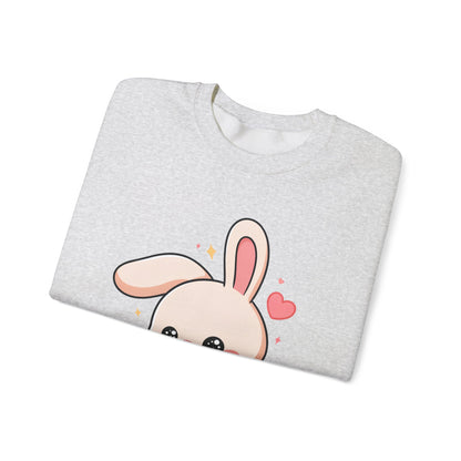 Kawaii Bunny Skateboard Sweatshirt, Cute Chibi Rabbit
