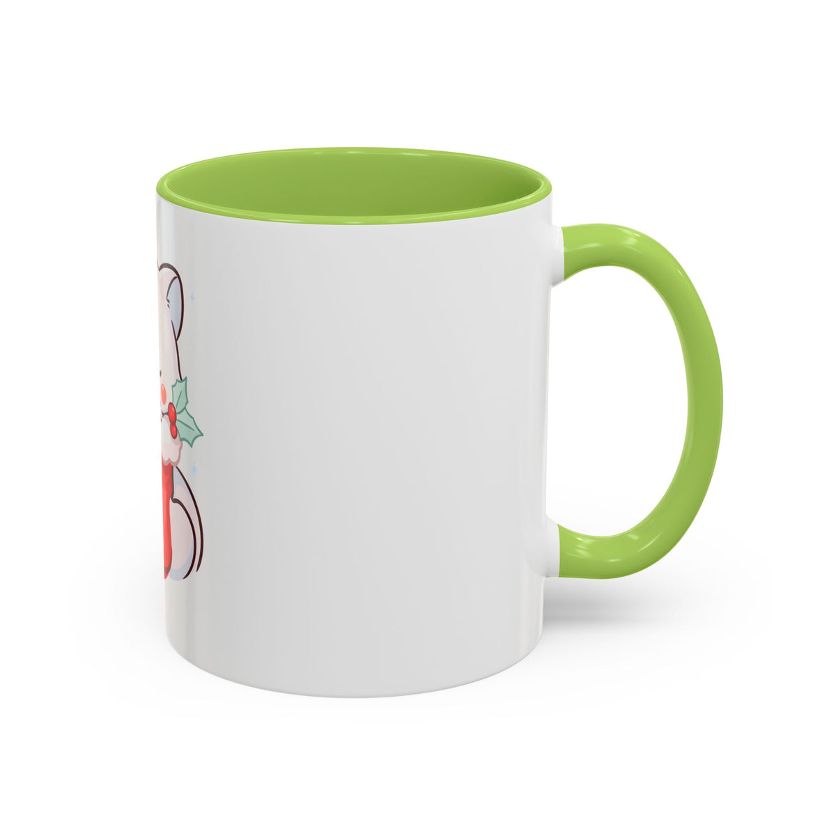 Kawaii Christmas Fox Accent Mug for Cozy Holiday Sips