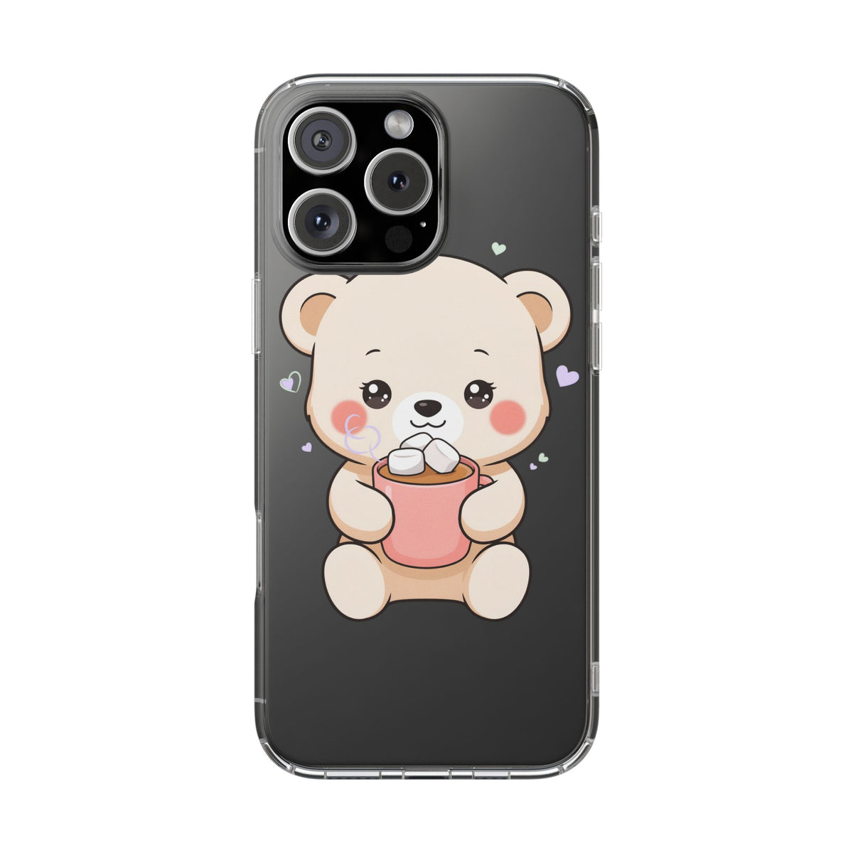 Kawaii Polar Bear Phone Case with Hot Cocoa