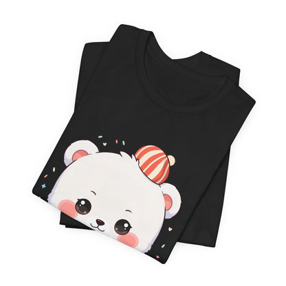 Christmas Cookie Baking Polar Bear Tee, Kawaii Holiday Shirt