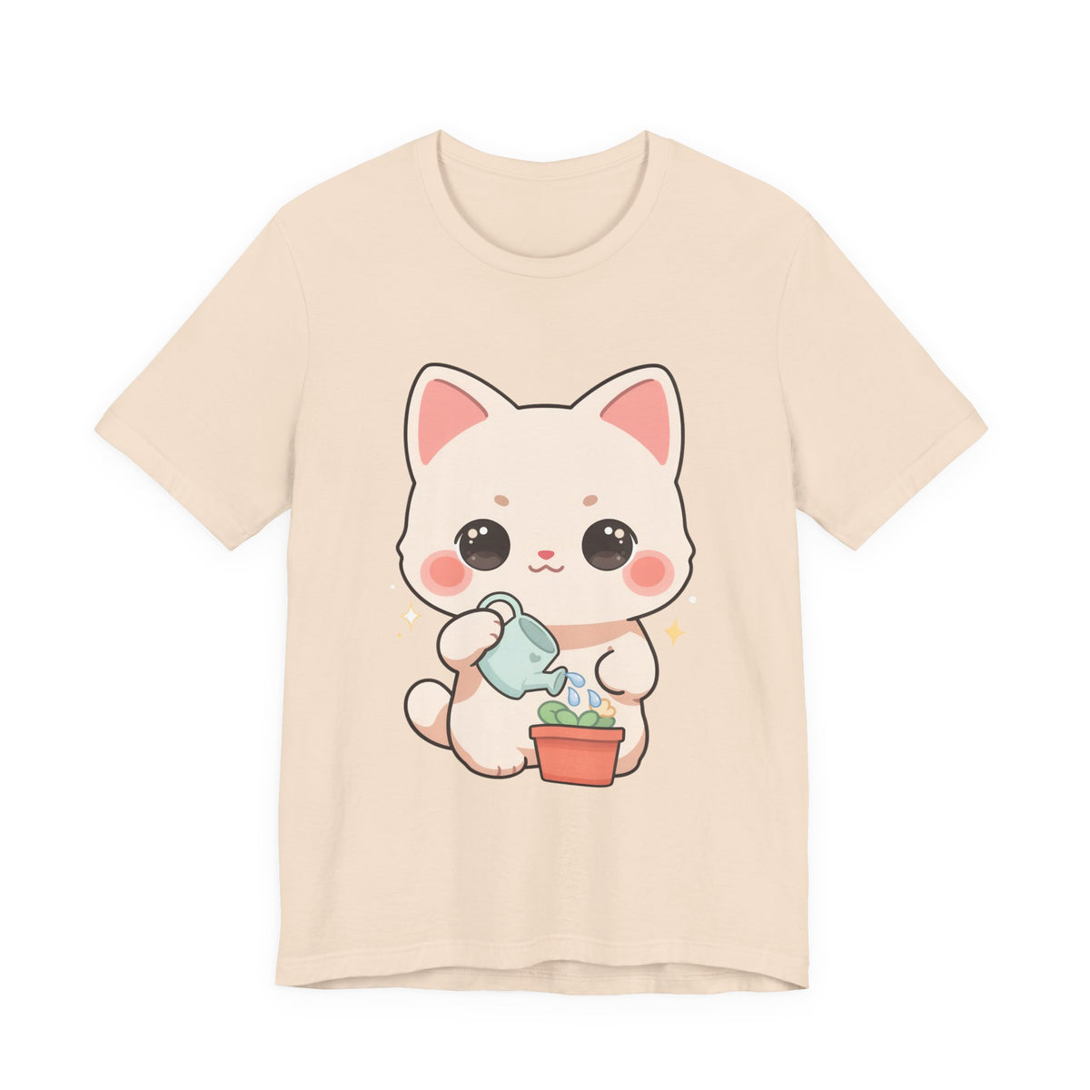 Kawaii Cat Gardening T-Shirt for Plant Lovers