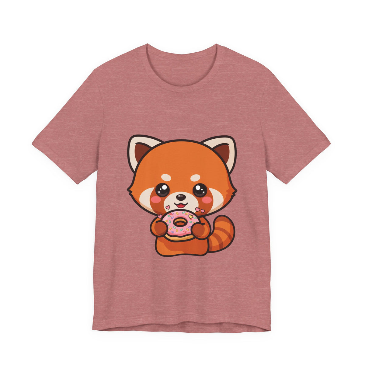 Red Panda Donut T-Shirt, Cute Kawaii Animal Tee
