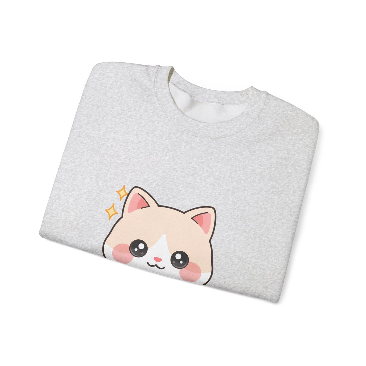 Kawaii Cat Sweatshirt, Cute Cat in Teacup Crewneck