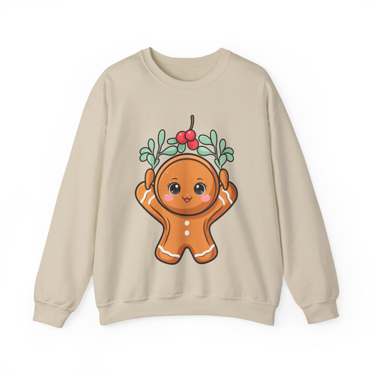 Kawaii Gingerbread Sweatshirt, Cute Christmas Crewneck