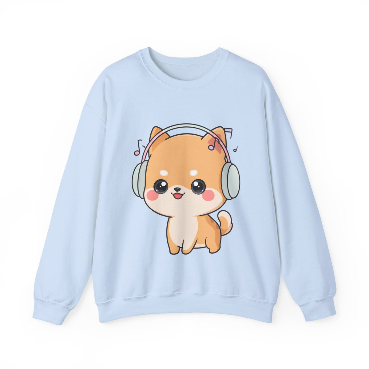 Kawaii Shiba Inu Music Sweatshirt, Cute Dog Lover Gift