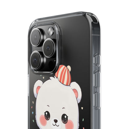 Christmas Bear Cookie Baking Clear Phone Case