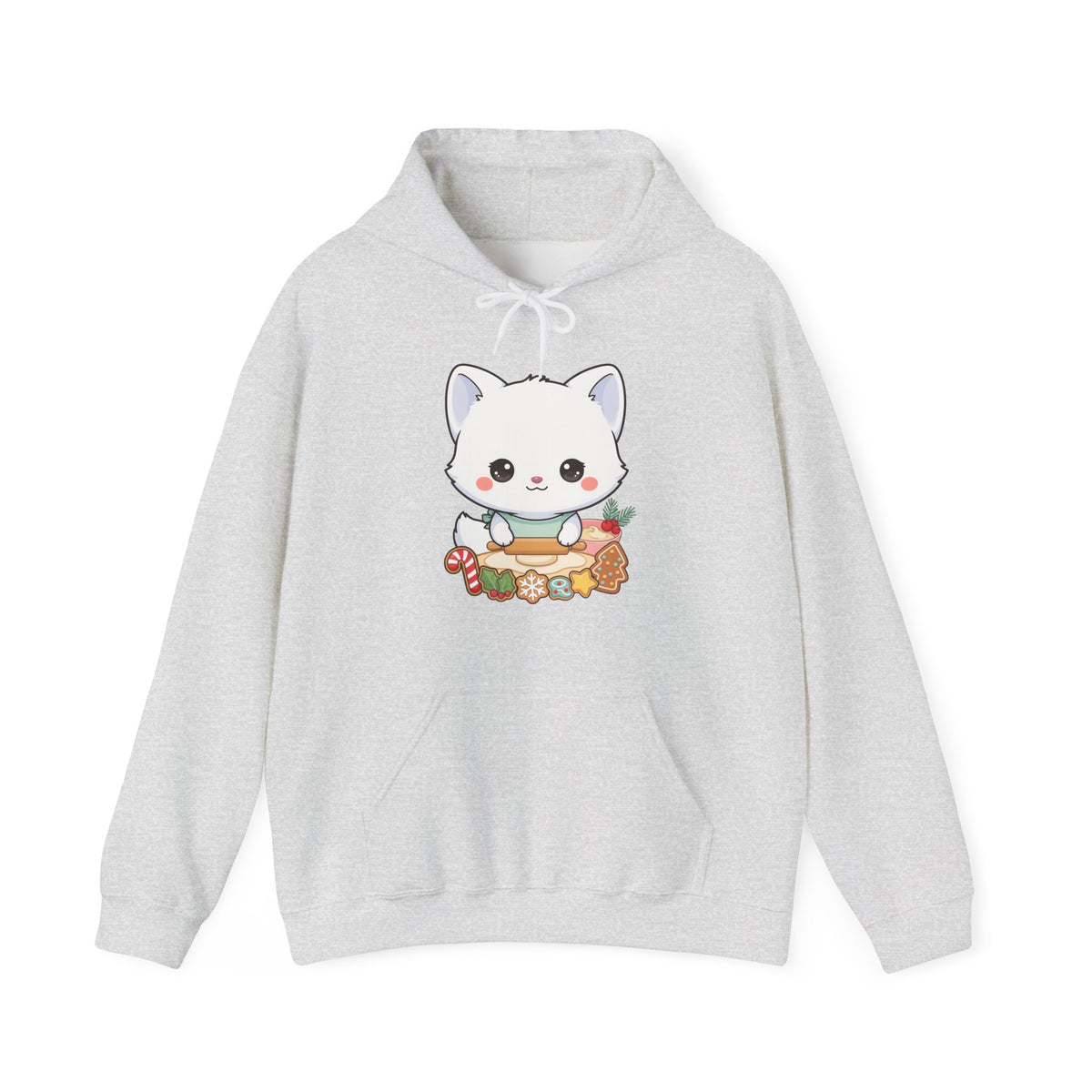 Christmas Fox Baking Hoodie, Kawaii Cookie Baker Sweatshirt