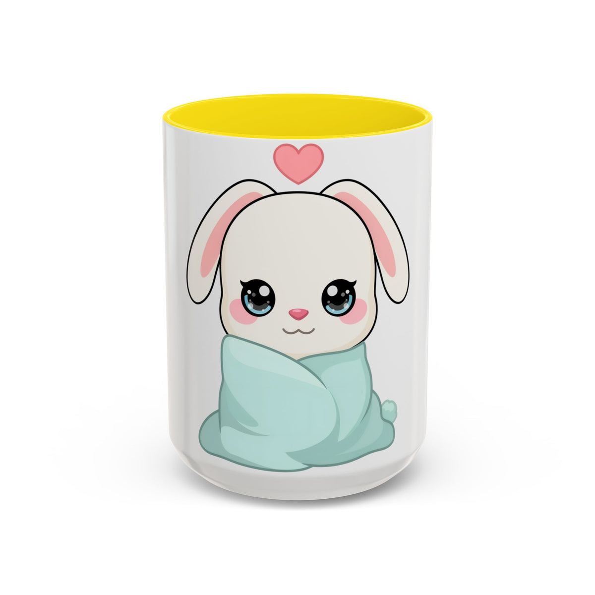 Kawaii Bunny Accent Coffee Mug for Cozy Moments