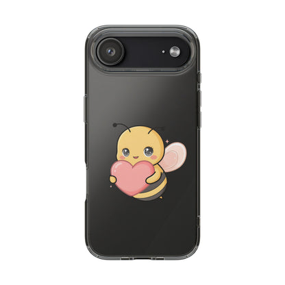 Kawaii Bee Clear Impact-Resistant Phone Case
