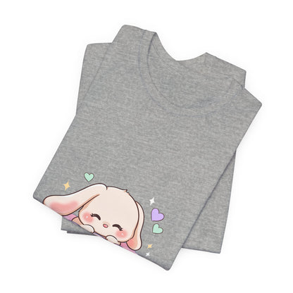 Kawaii Sleeping Bunny Tee, Cute Cloud Nap Unisex Shirt
