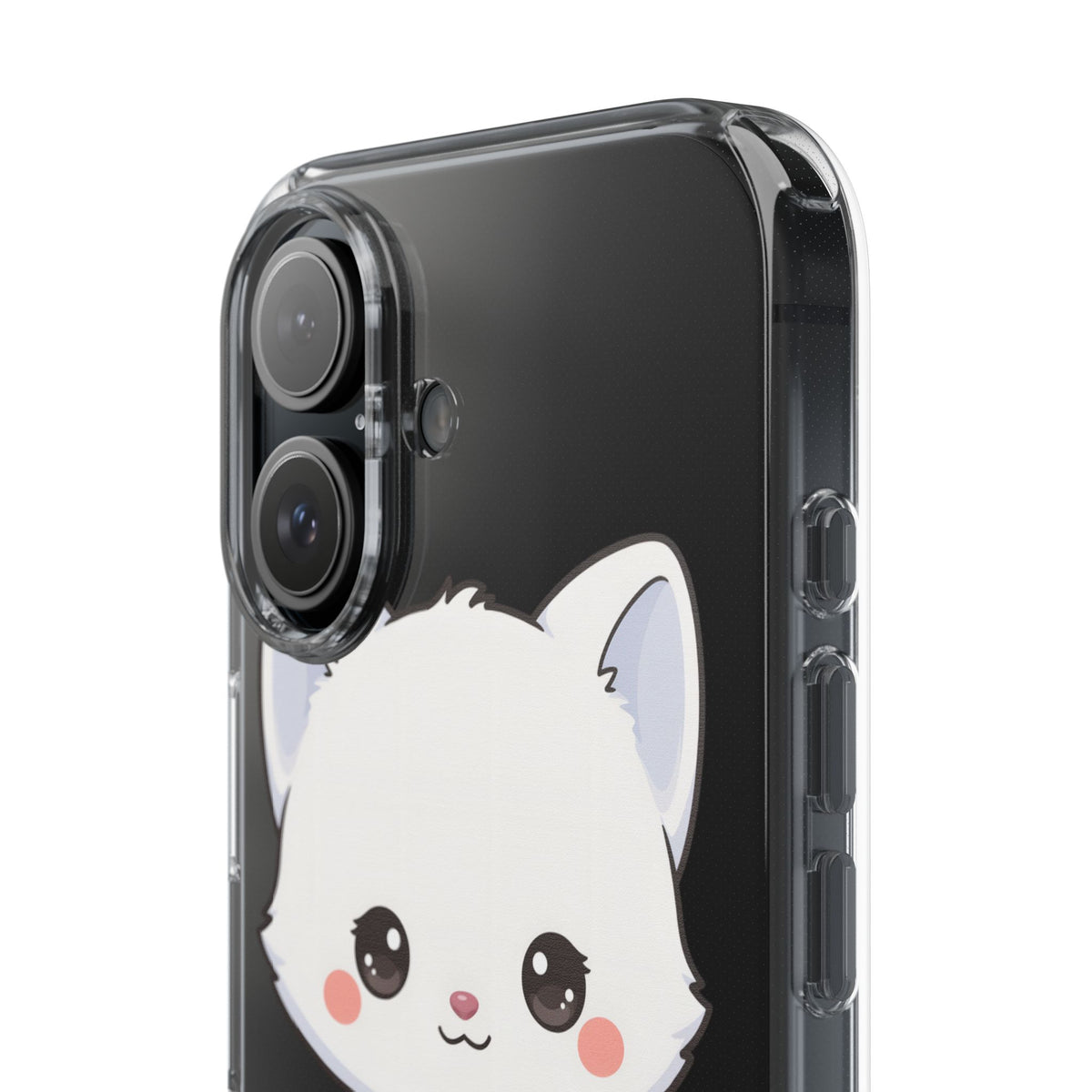 Christmas Fox Clear Phone Case, Kawaii Cookie Baker