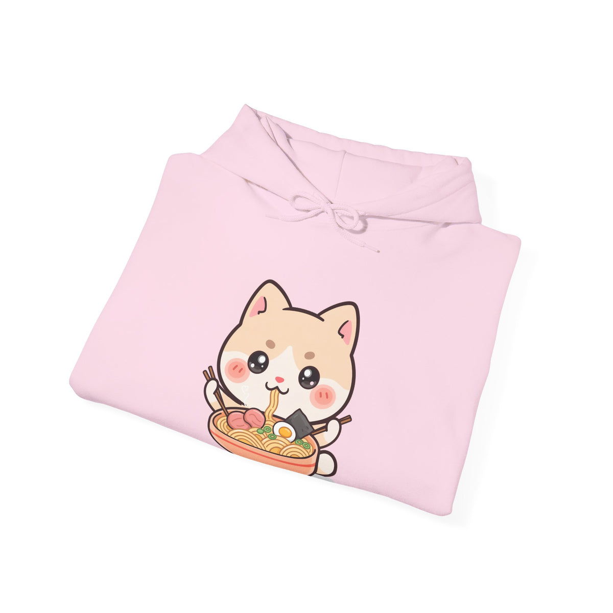 Kawaii Ramen Cat Hoodie, Cute Foodie Sweatshirt