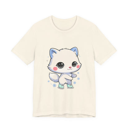 Kawaii Arctic Fox T-Shirt for Winter Gift Giving
