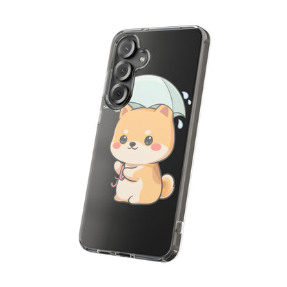 Shiba Inu Phone Case, Kawaii Rainy Day Pup