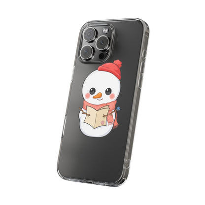 Kawaii Snowman Phone Case Reading to Santa